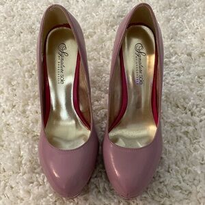 Shoedazzle solid pink stiletto pumps size 8